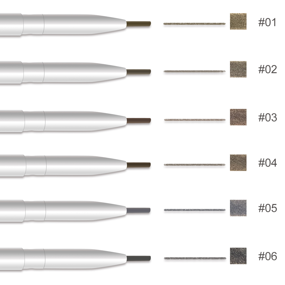 Custom Vegan Waterproof Eyebrow Pencil with Dual Ended Brush