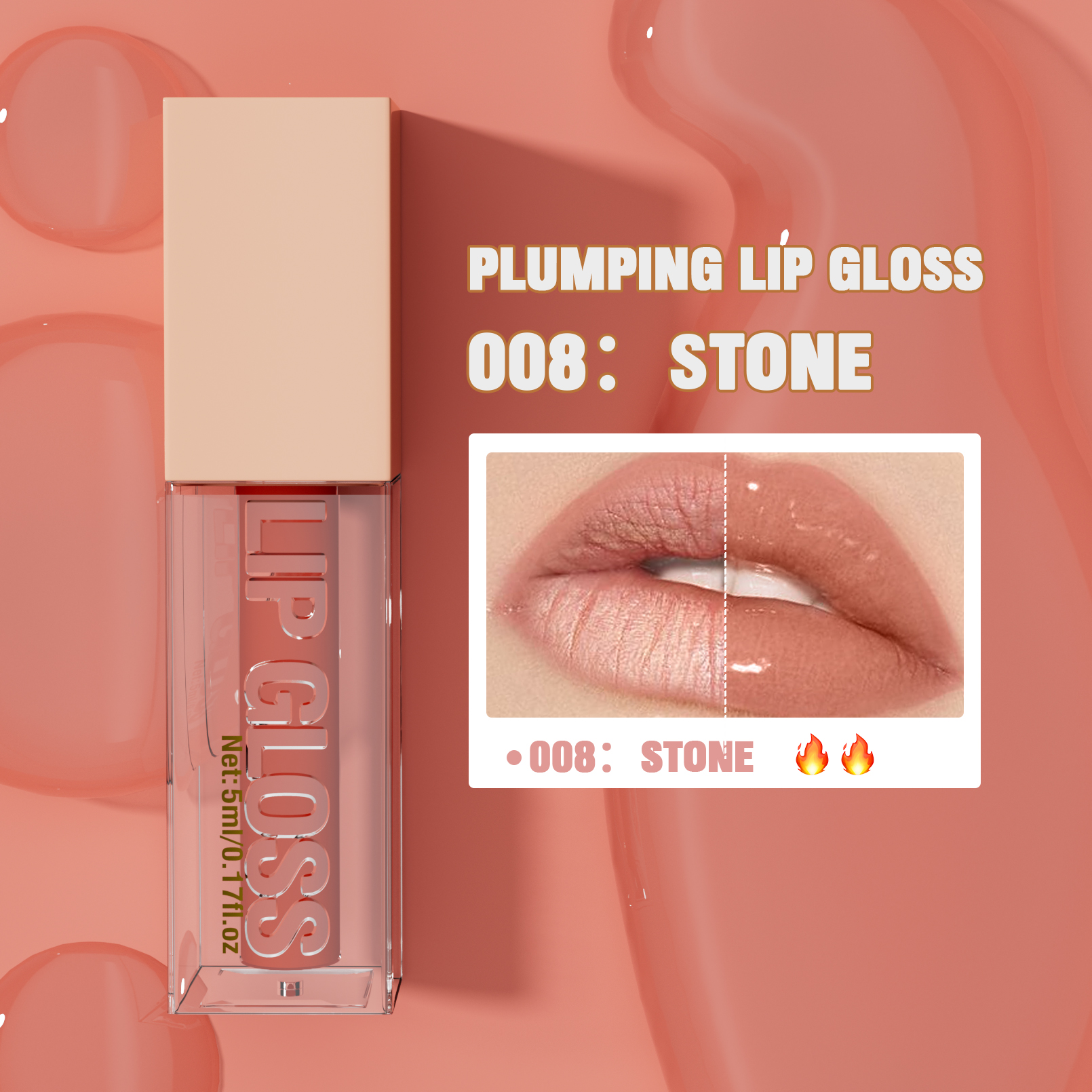 Cosmetic Wholesale Lipstick Liquid Lip Stain Private Label Logo Tinted Lip Plumper Oil Mineral-based Waterproof Lip Gloss Makeup