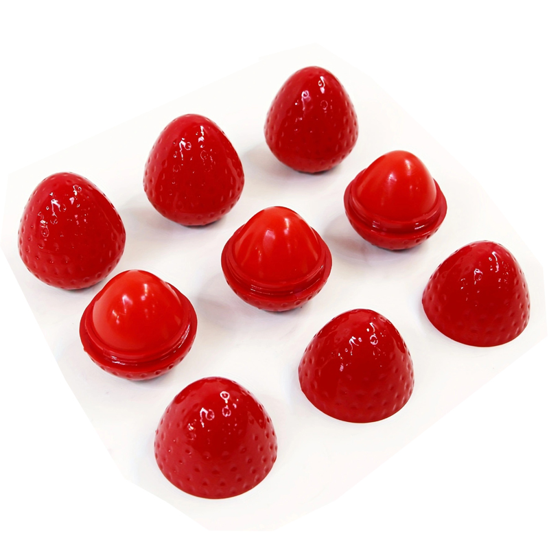 Moisturize Strawberry Lip Balm with Egg Ball Base Makeup