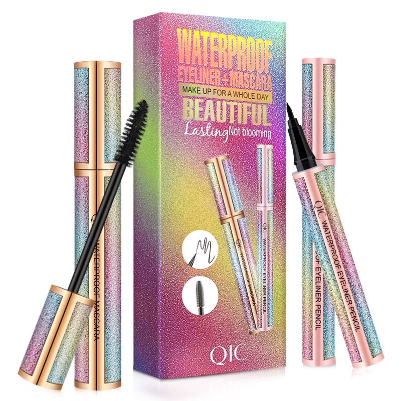 Hot Selling New Eyeliner Easy to Color Matte Waterproof Liquid Black Eyeliner and Mascara Set