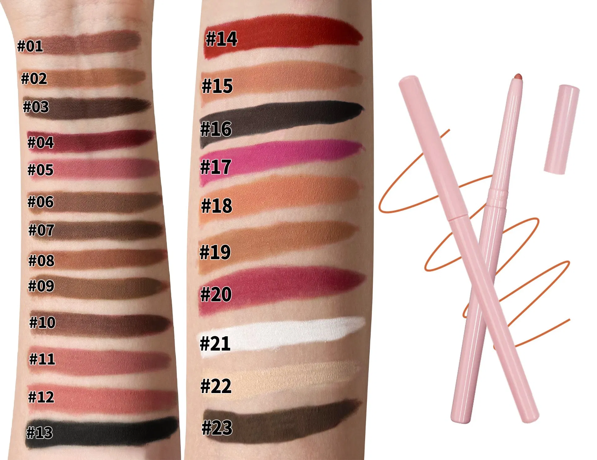 Private Label Waterproof Matte Velvet Lipstick Professional Long Lasting Lip Liner Pencil