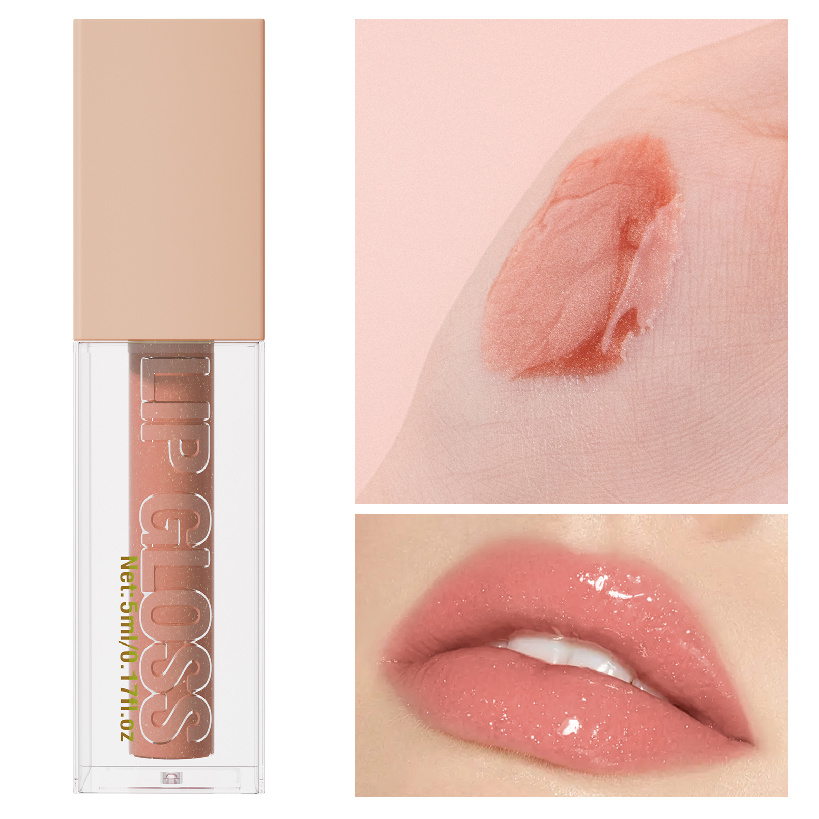 Slicks Mineral Long-Lasting Lip Gloss High Shine 5ml Waterproof Liquid Lipstick with Hyaluronic Acid