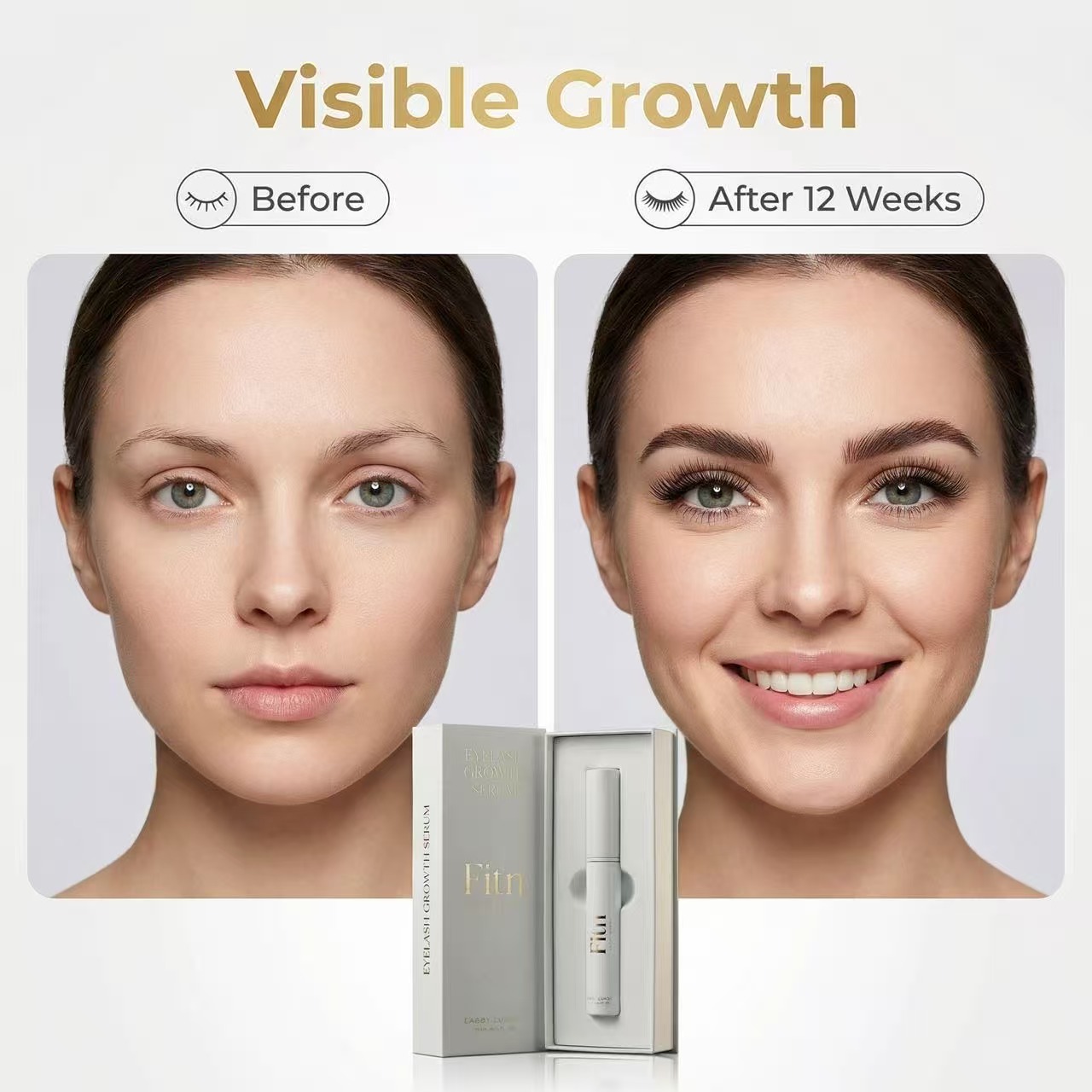 Private Label Double Head Lash And Brow Growth Serum Dual Purpose Eyelash Eyebrow Enhancer OEM Custom Factory Direct Wholesale