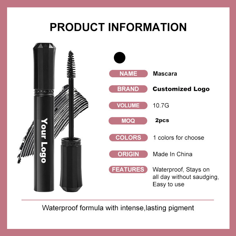 Wholesale Vegan Oil Free 4D Long Lash Fiber Mascara Private Label Hick Long Lasting Waterproof Lengthening Eyelashes Mascara