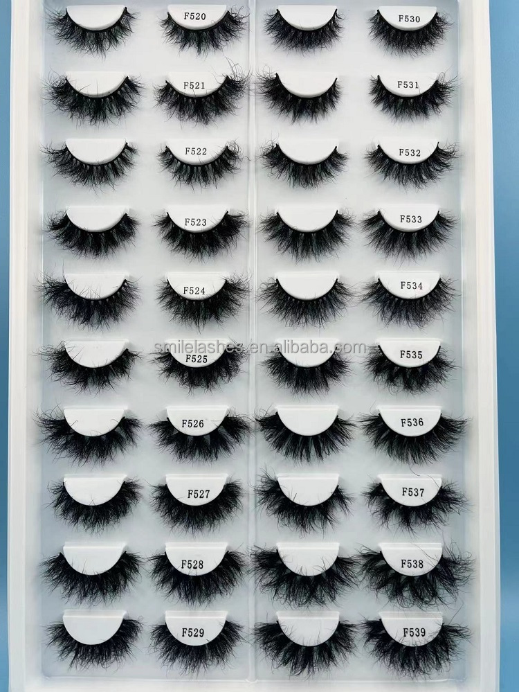 100% Real Mink Lashes 3D Luxurious False Eyelashes Hand-made Natural Long Cross Messy Lightweight False Lashes Wispy for Makeup