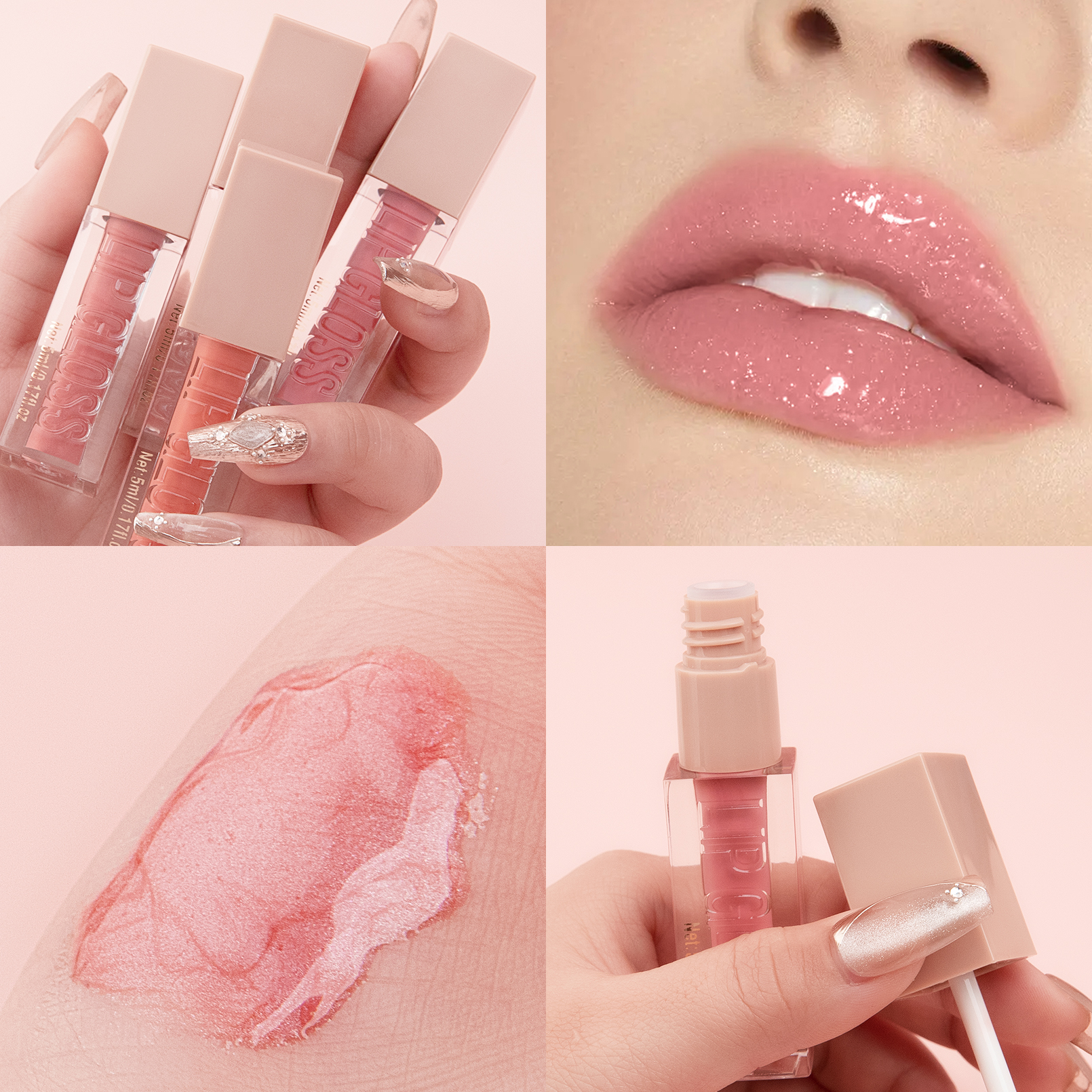 Slicks Mineral Long-Lasting Lip Gloss High Shine 5ml Waterproof Liquid Lipstick with Hyaluronic Acid