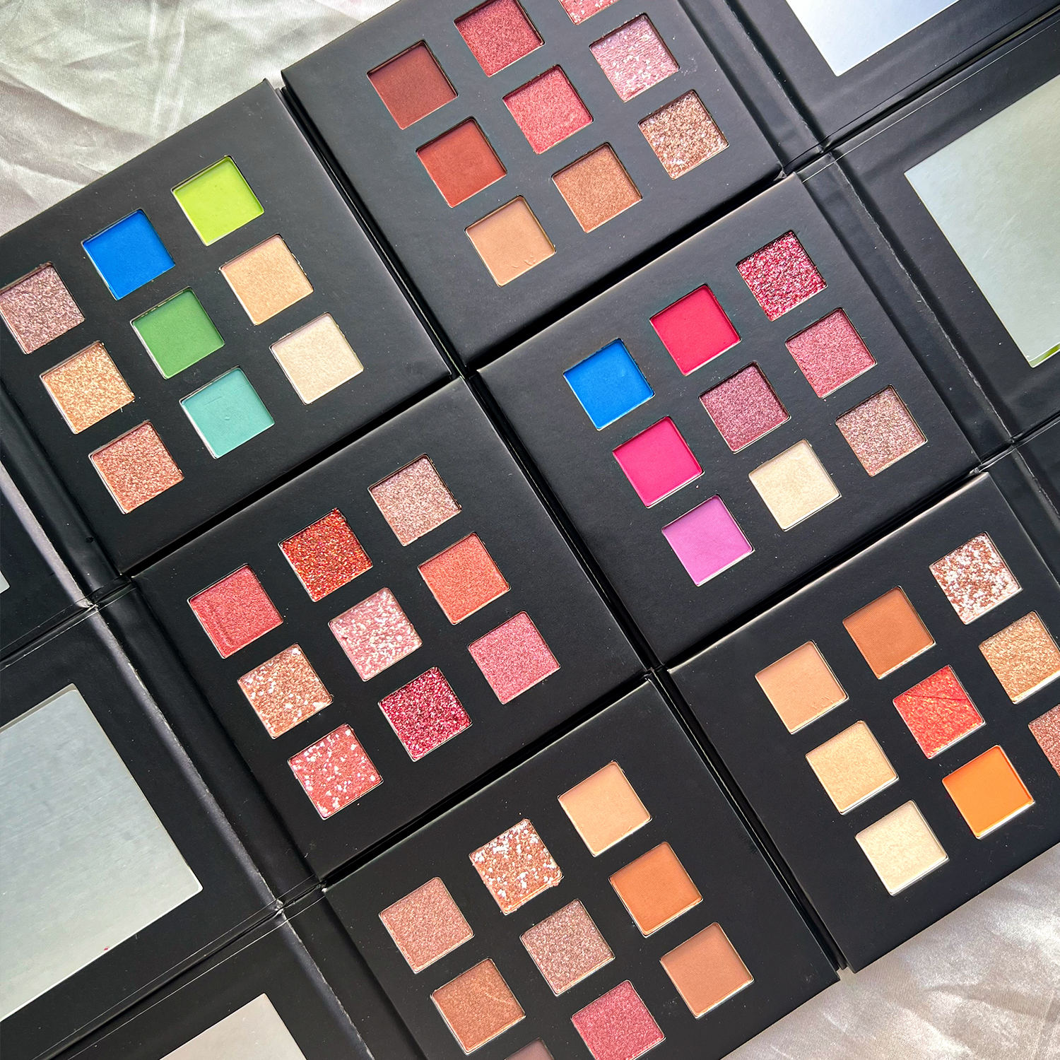 Private Label 9 Color Eyeshadow Palette, High Pigment Shimmer Matte