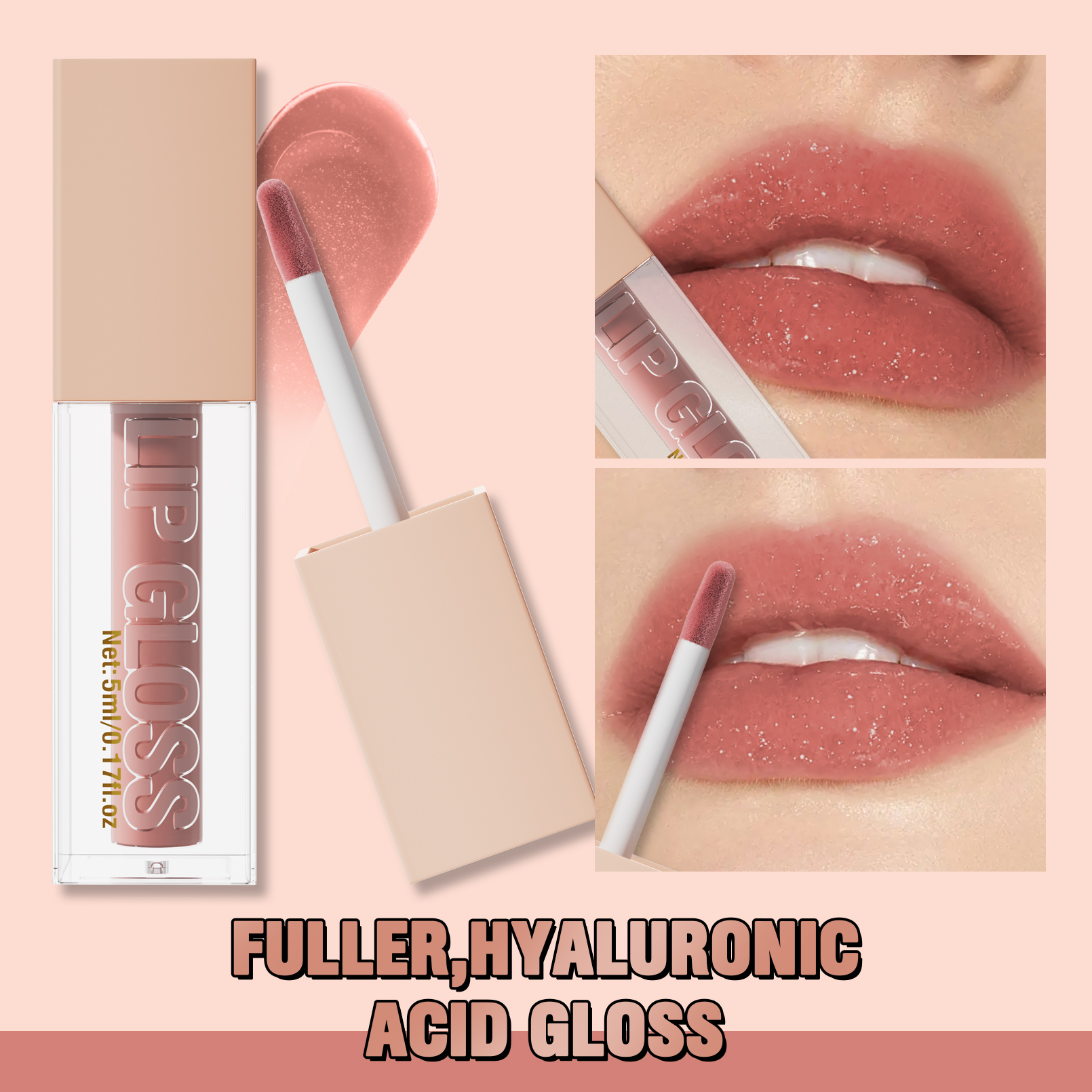 Cosmetic Wholesale Lipstick Liquid Lip Stain Private Label Logo Tinted Lip Plumper Oil Mineral-based Waterproof Lip Gloss Makeup
