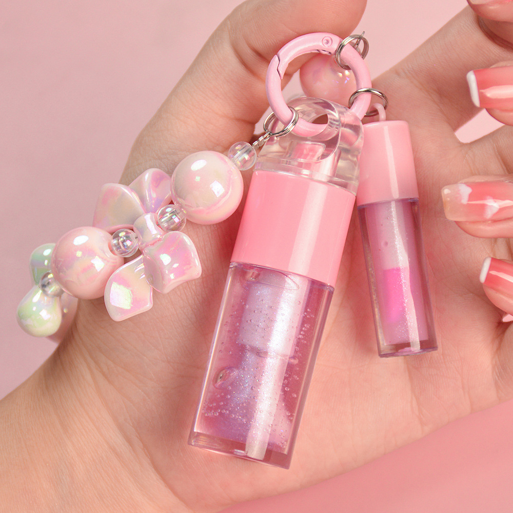 Wholesale Vegan Moisturizing Hydrating Lip Gloss Private Label Bracelet Lip Oil Fruit Flavor Liquid Form Color-Changing Effect