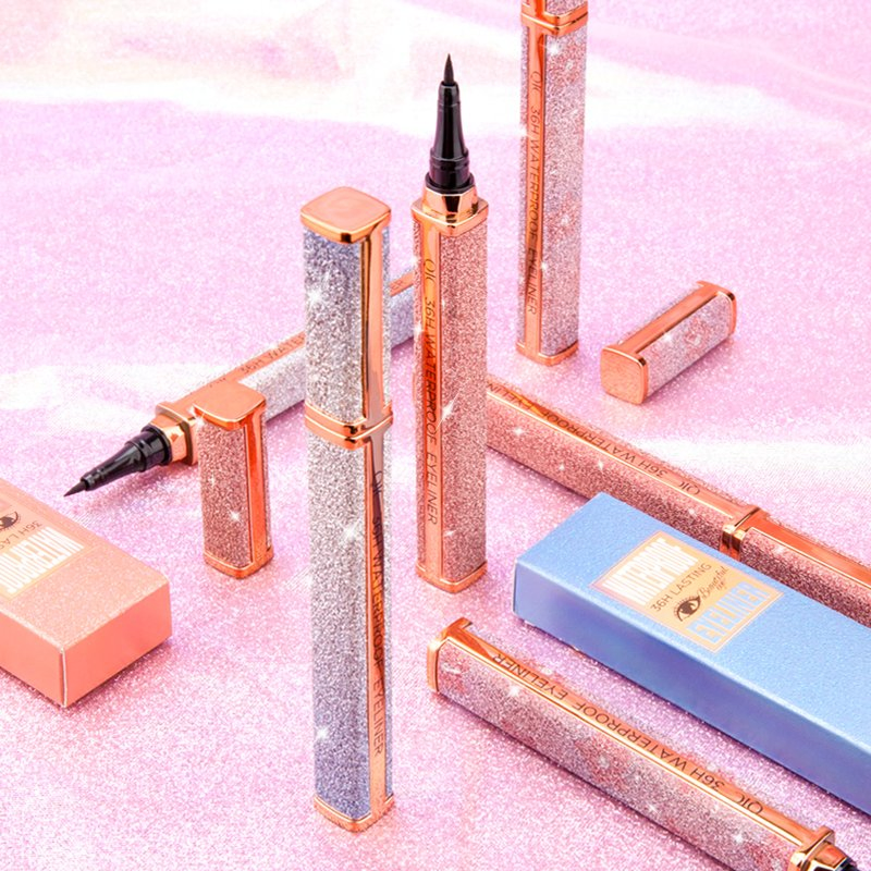 OEM Gold Diamond Color Star Shiny Eyeliner Waterproof Eyeliner for Makeup