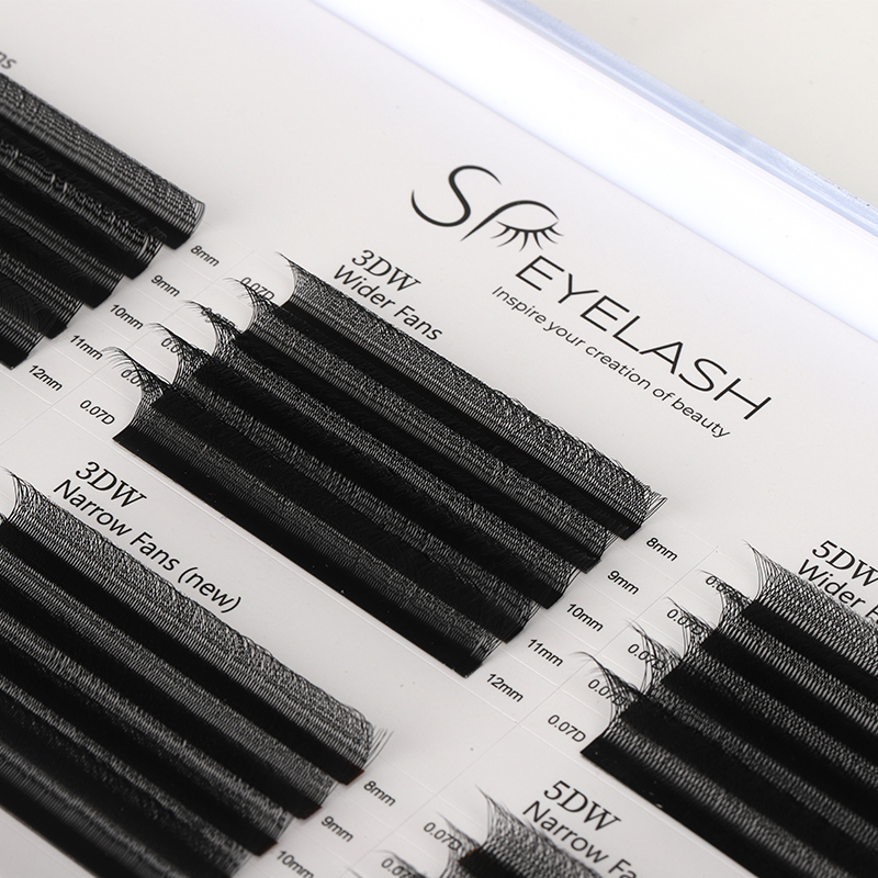 SP EYELASH Narrow 3D 4D 5D W-Shaped Eyelashes Slim Fluffy Cross W Eyelash Extensions Premade Fan Matte W Cilios YY Lash