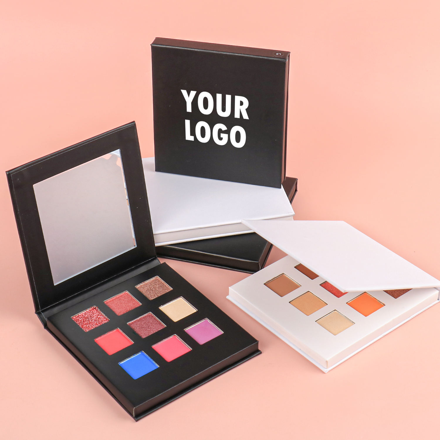 Private Label 9 Color Eyeshadow Palette, High Pigment Shimmer Matte