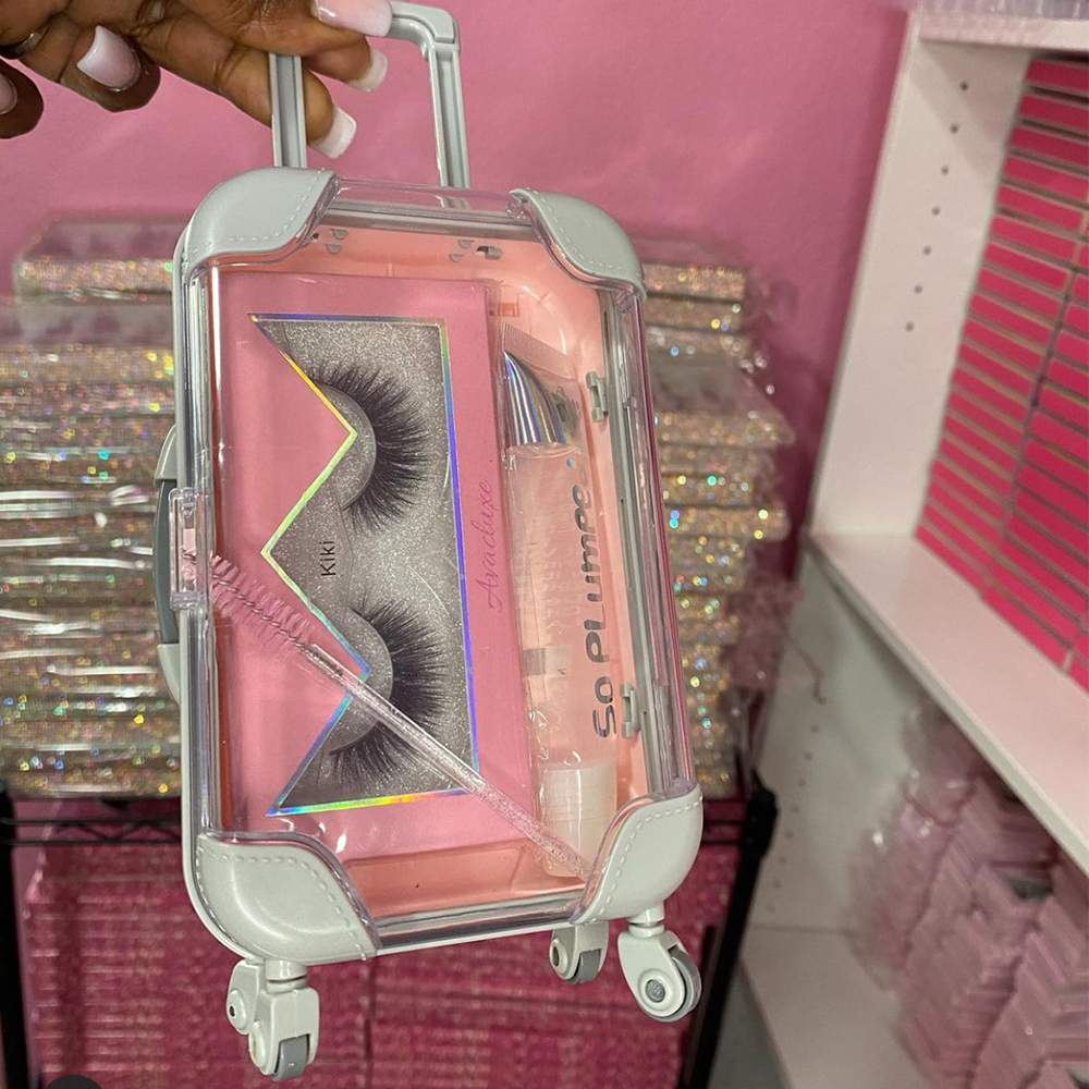 Best Selling 100% Real Mink Lashes3D Wholesale Vendor Eye Lash Set Bulk 25MM Natural Mink Eyelash With Suitcase Package
