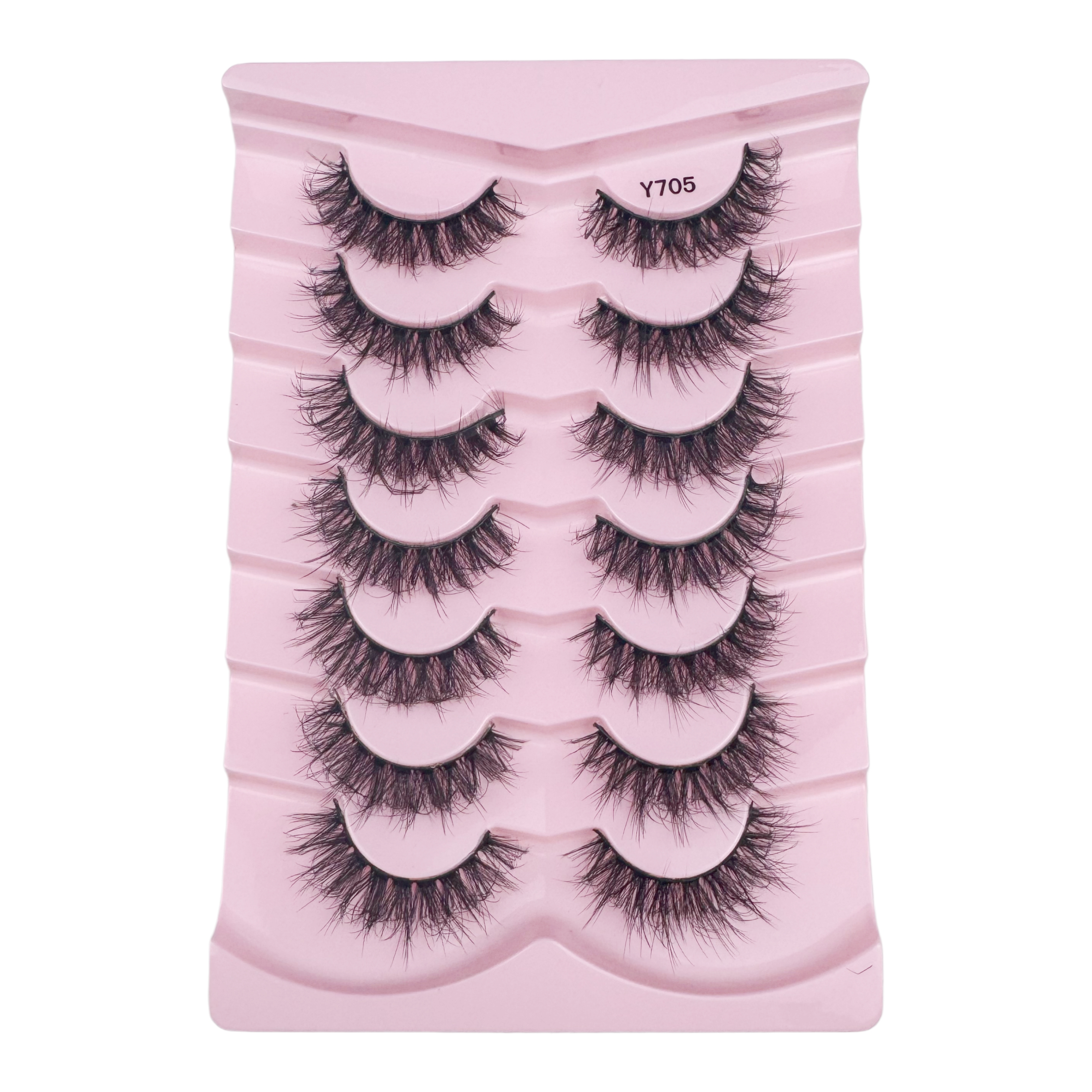 Whispy Fluffy Faux Mink Lashes 7 Pairs False Eyelashes for Makeup Reusable Extensions Models Beauty Wholesale Full Strip Lashes