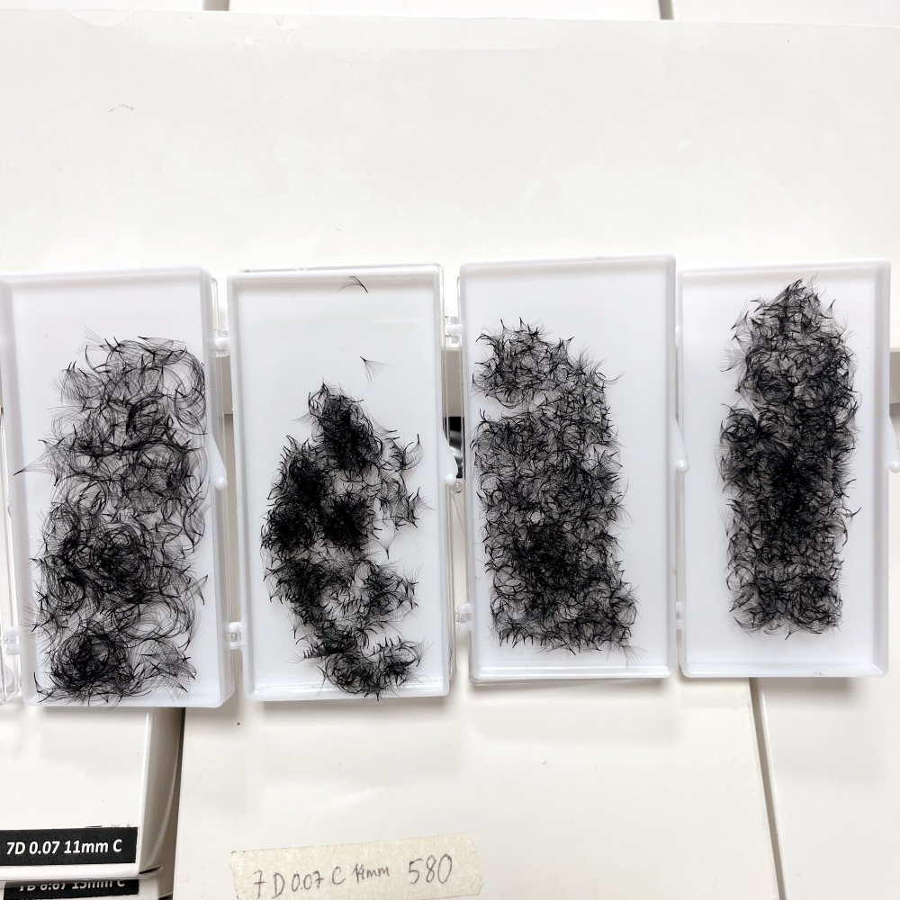 Promade Handmade 3D-20D C CC D Curl Volume Fans Mixed Length Loose Lashes Extensions Pointy Base 0.07mm Eyelash Extension for