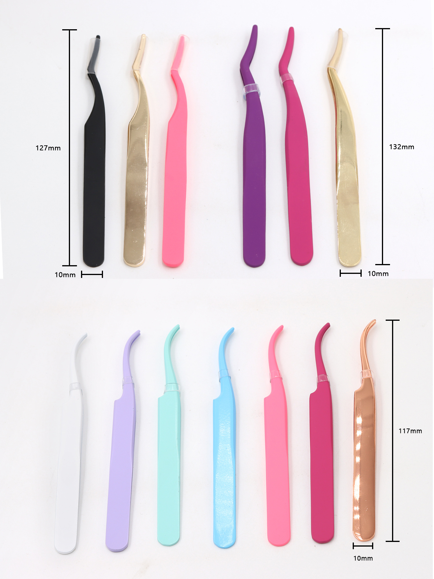 Custom Logo Lash Tweezers Style B
