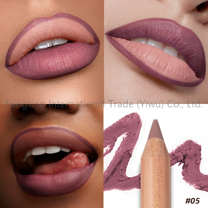 Private Label 8 Colors Lip Contour Long Lasting Matte Smooth Brown Lip Pencil High Pigment Waterproof Lasting Vegan Lip Liner