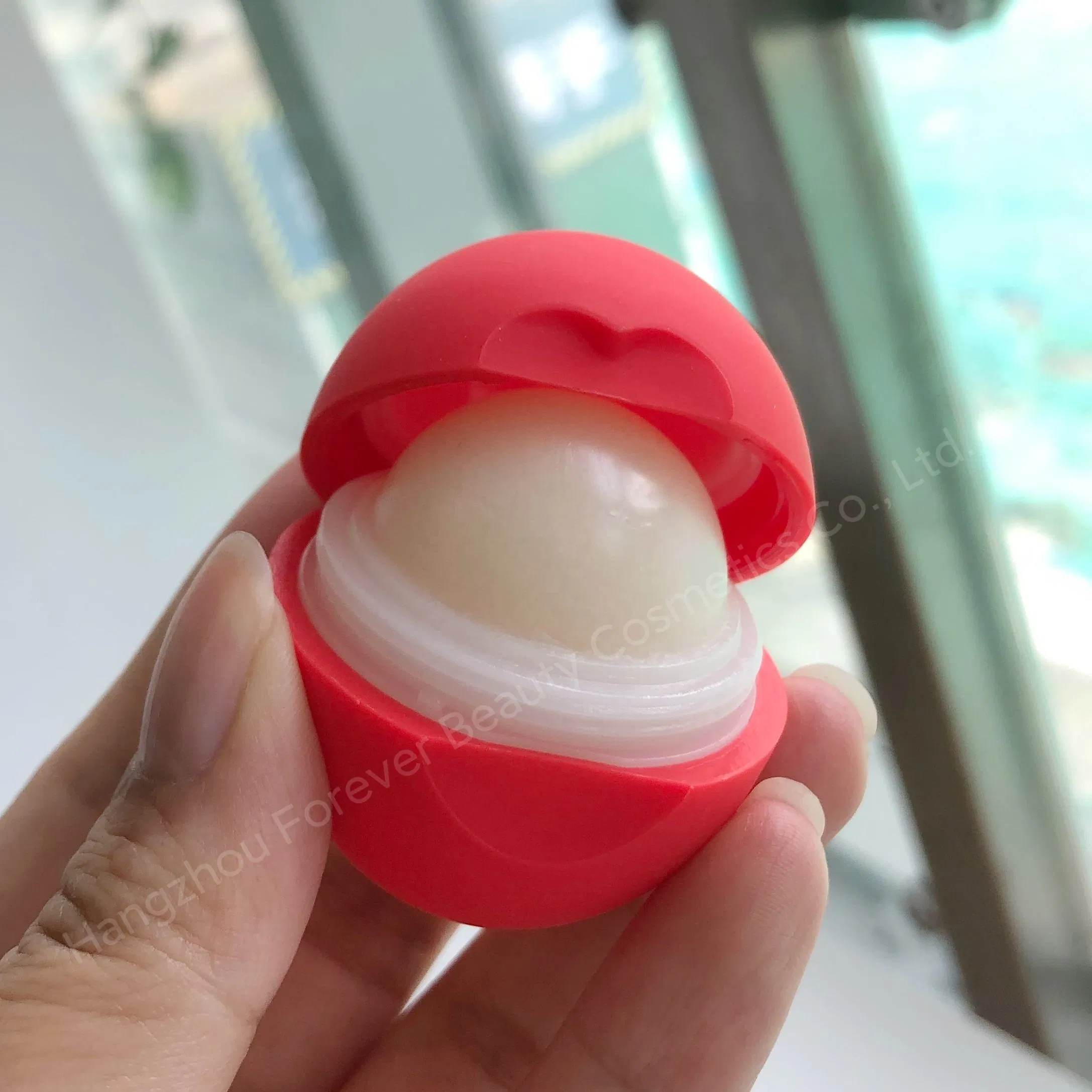 Mini Lip Balm Ball Wholesale Cute Red Heart SPF 30 for Stocking Stuffer Custom Logo