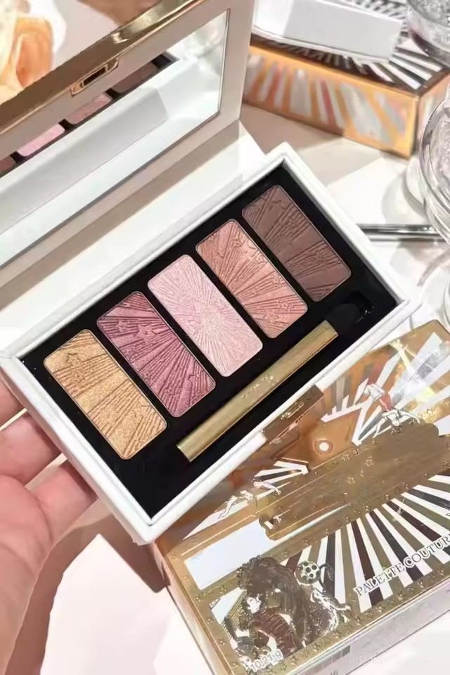 High-end Luxury Cosmetics Metallic Powder Shimmer Five-Color Waterproof Long-Lasting Eyeshadow Palette