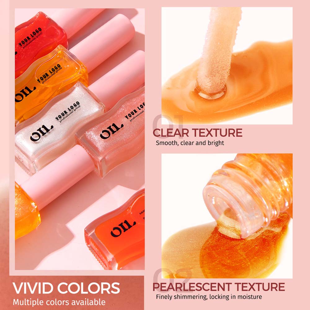OEM ODM Customizable Herbal Lip Gloss Transparent Pearl Lip Glaze Honey Essence Moisturizer Fruit Honey Infused Mineral Liquid