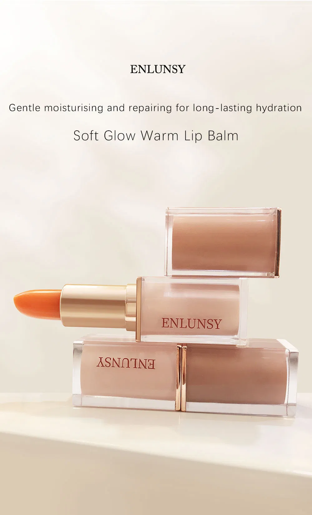 Private Label Warm Soft Glow Orange Lip Balm