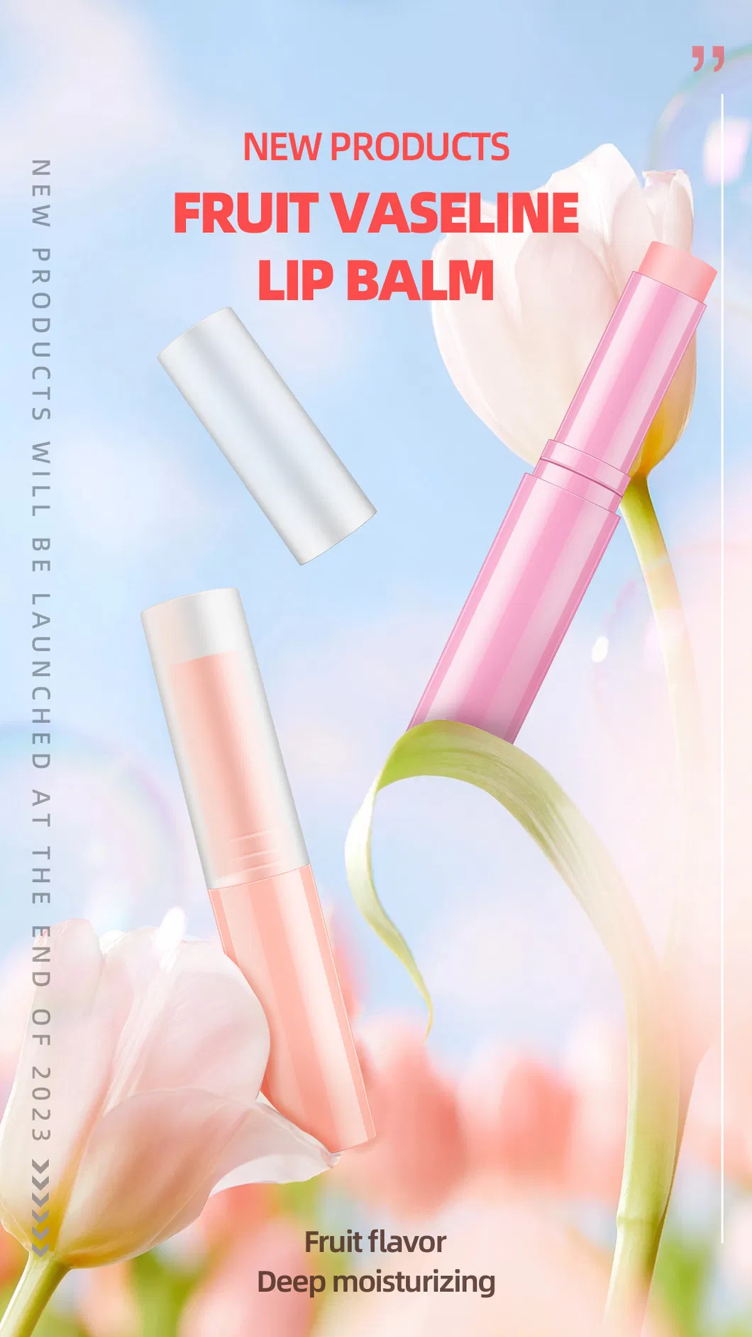 Nourishing Organic Strawberry Flavor Moisturizing Lip Balm