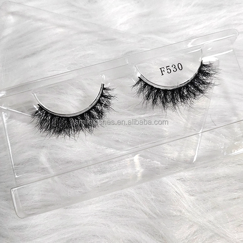 100% Real Mink Lashes 3D Luxurious False Eyelashes Hand-made Natural Long Cross Messy Lightweight False Lashes Wispy for Makeup