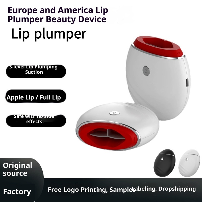 European American Lip Plumper Beauty Device Electric Hand Held Waterproof USB Collagen ABS Material able Battery 1