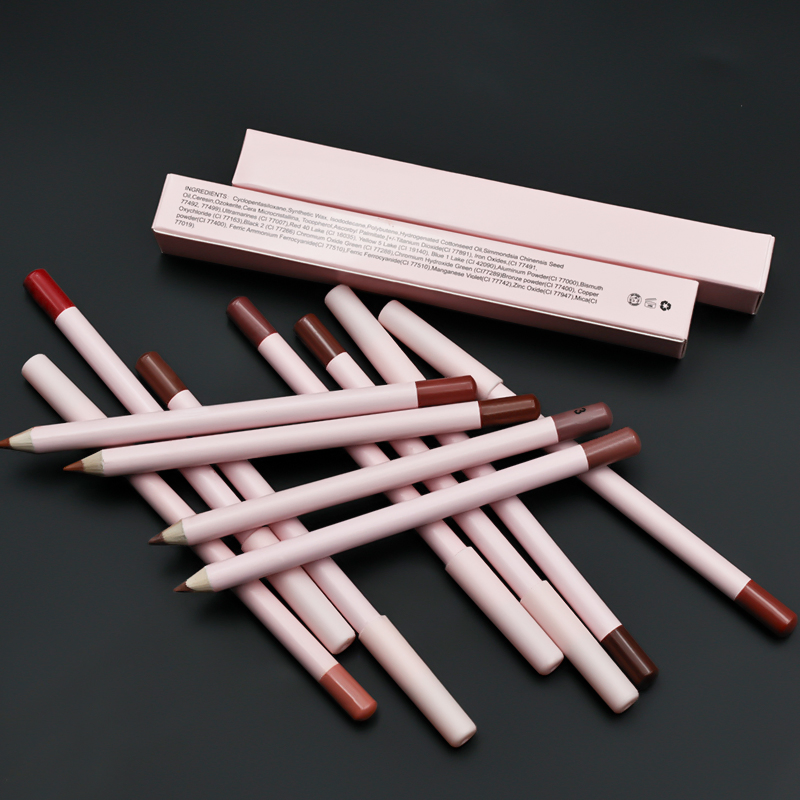OEM Brown Vegan Creamy Lip Liners Pink Lipliner Pencil Pink Lipliner Pencil Private Label Lip Liner Pencil