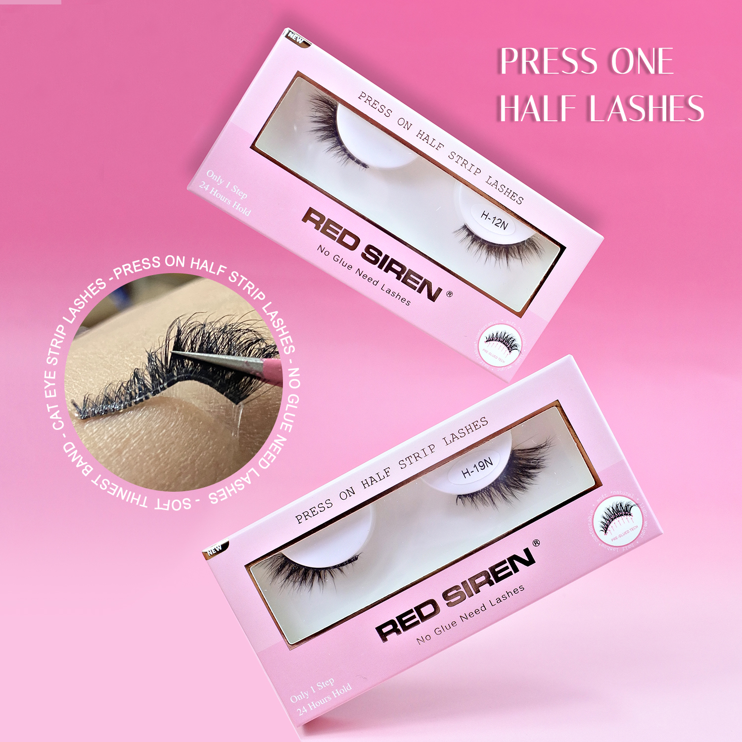 Pre-glued Half Lashes