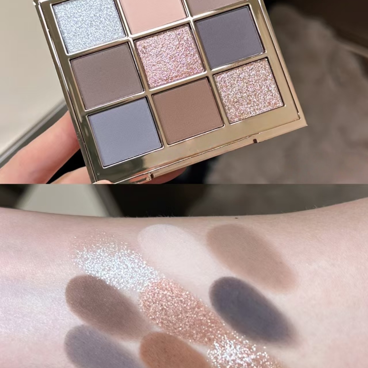 Nine-color Eyeshadow Palette Matte Fine Glitter Multi-purpose Novice High-end Eye Makeup