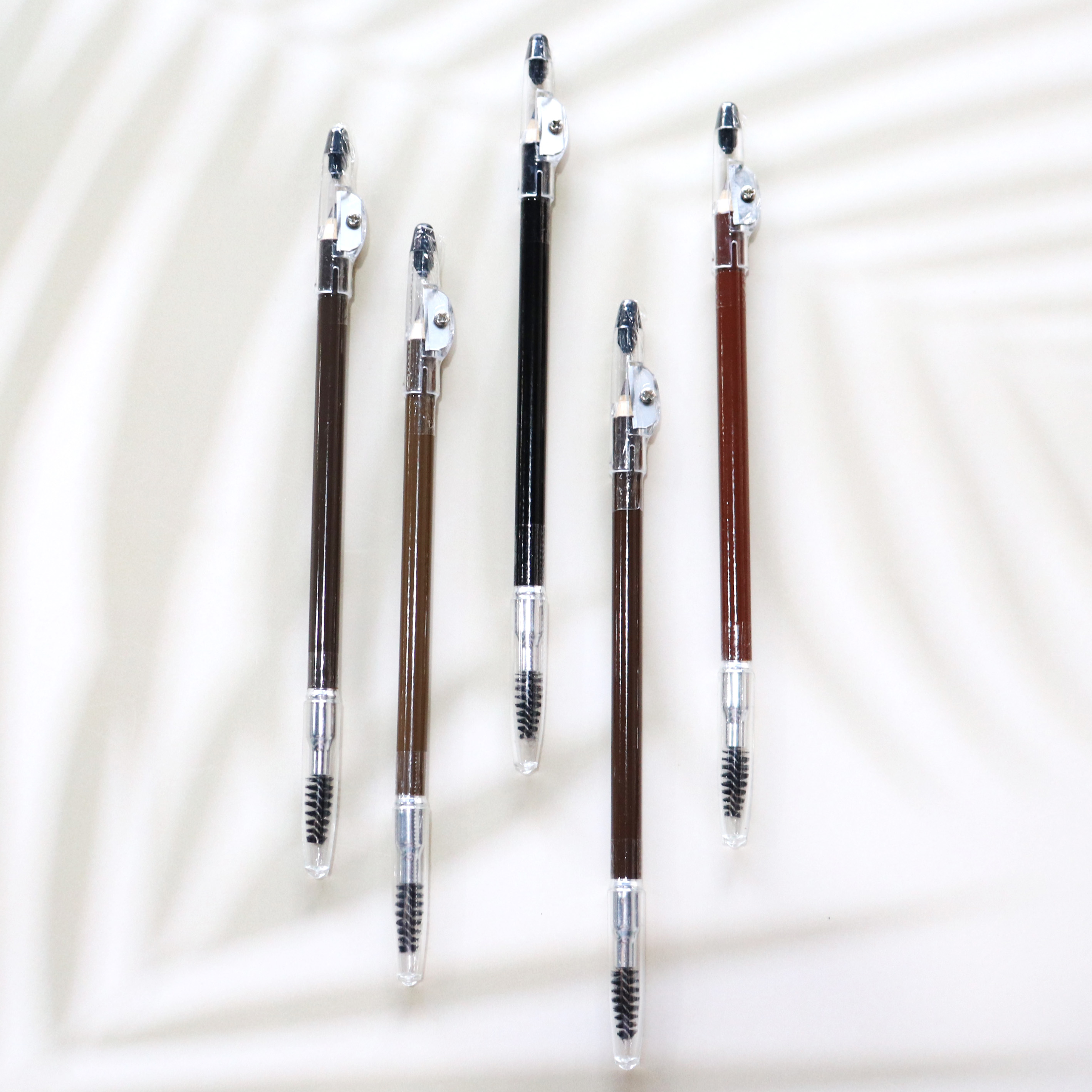OEM Wholesale Double-Ended Eye Brow Pencil with Waterproof Long-Lasting Sharpener for Daily Makeup Use