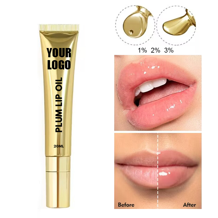 Color Changing Lip Plumper Gloss Tinted Pink Plumping Lips Makeup High-Shine Clear Longlasting Moisturizing Lip Plump Oil