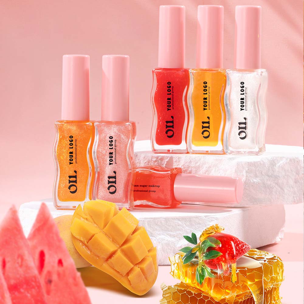 OEM ODM Customizable Herbal Lip Gloss Transparent Pearl Lip Glaze Honey Essence Moisturizer Fruit Honey Infused Mineral Liquid