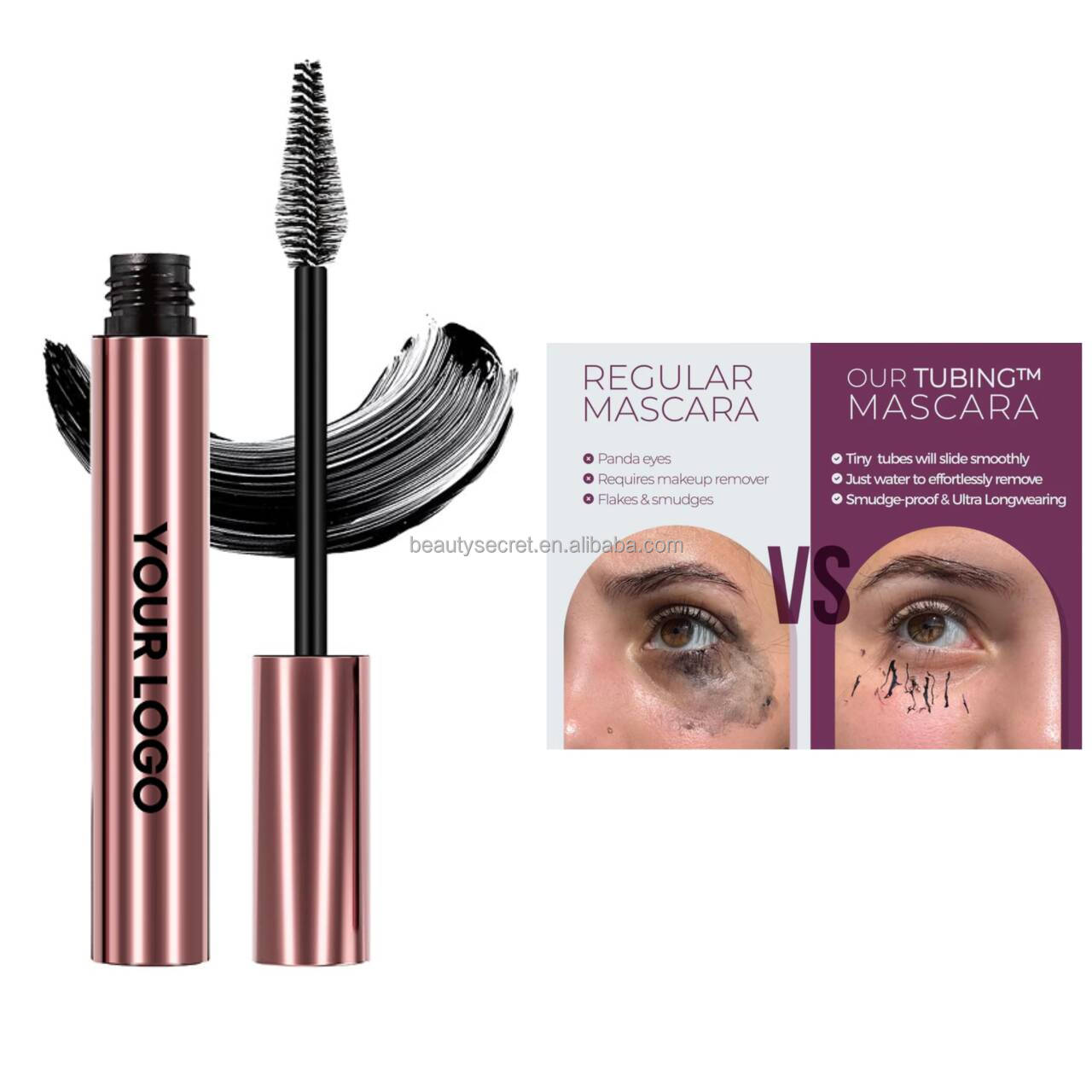 High-quality Makeup Liquid Tubing Mascara Easy Removal Waterproof extra Volume Private Label Mascara