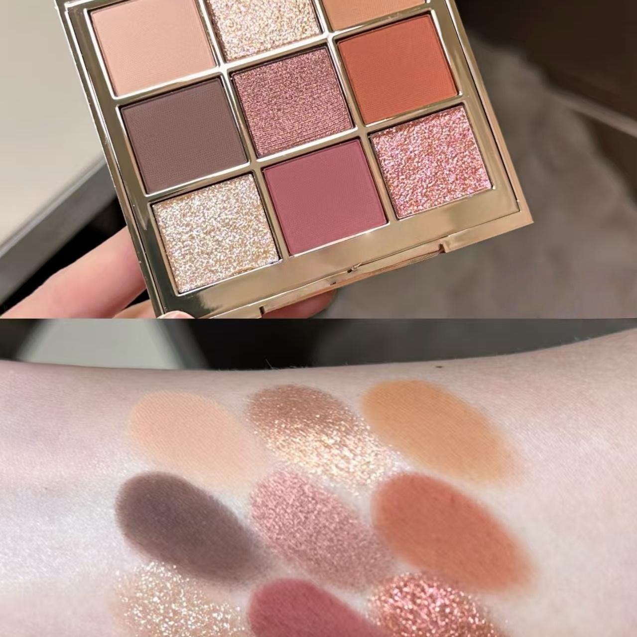 Nine-color Eyeshadow Palette Matte Fine Glitter Multi-purpose Novice High-end Eye Makeup