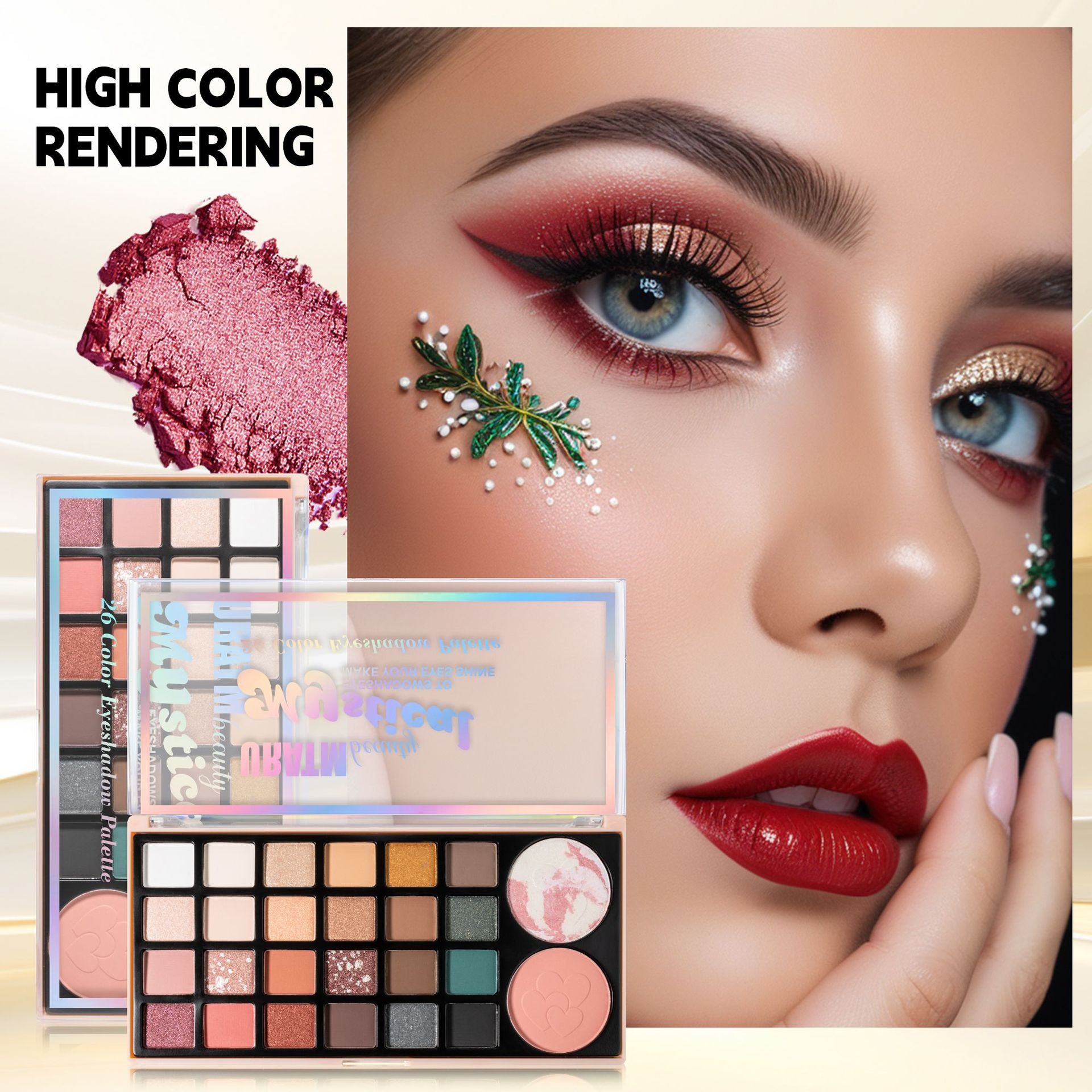 Cross-border 26-color Eyeshadow Palette Multifunctional All-in-one Matte Pearlescent Fine Shimmer Eyeshadow Blush Highlighter