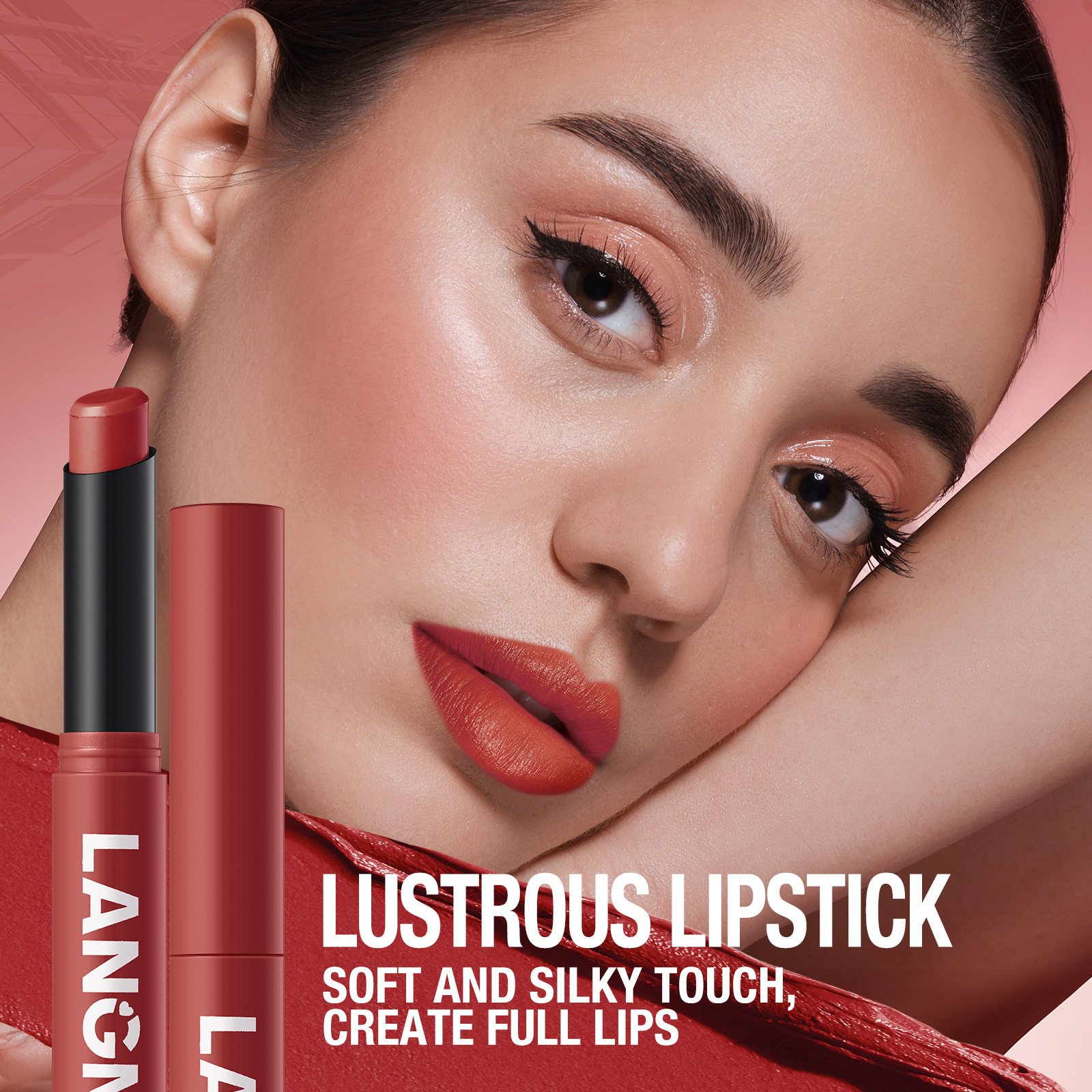 LANGMANNI Twelve-Color Slant-End Rotating Relatively Matte Moisturizing Long Lasting Lipstick for Lips 2g Regular Size