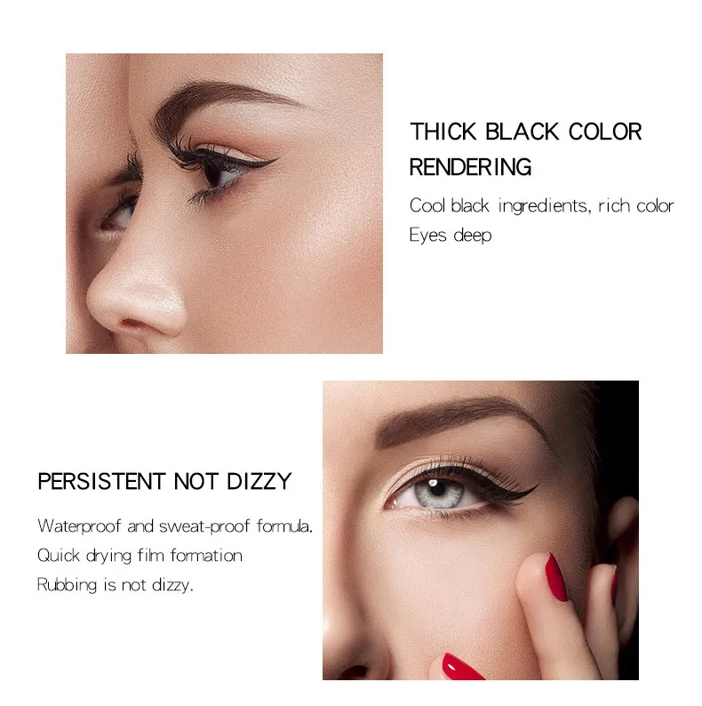 for Cross-Border Makeup Eyeliner Pen Wholesale Waterproof Oil Non-Blooming Cool Black Smooth Beauty Q611 Made in China
