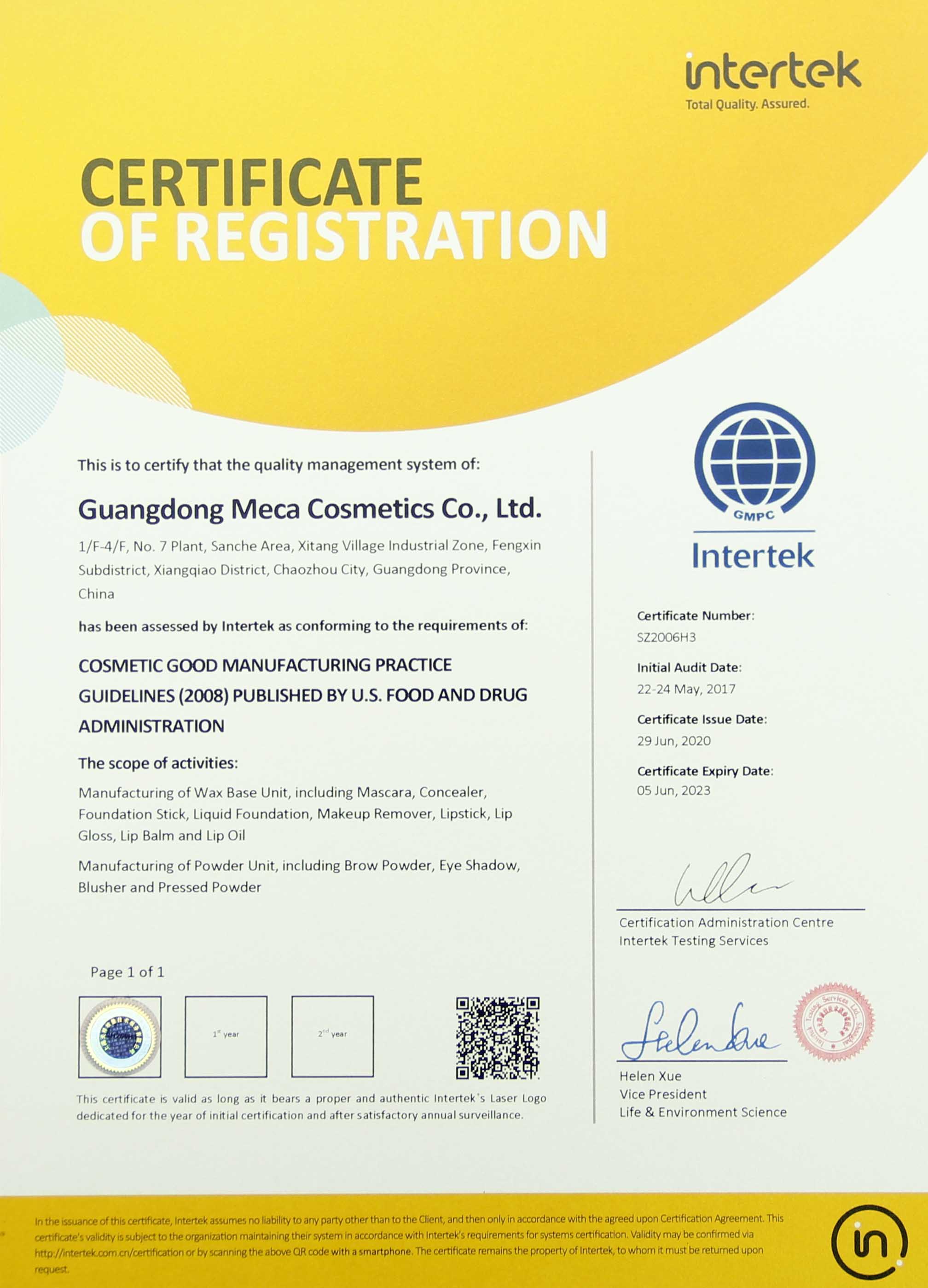 Certificate 1
