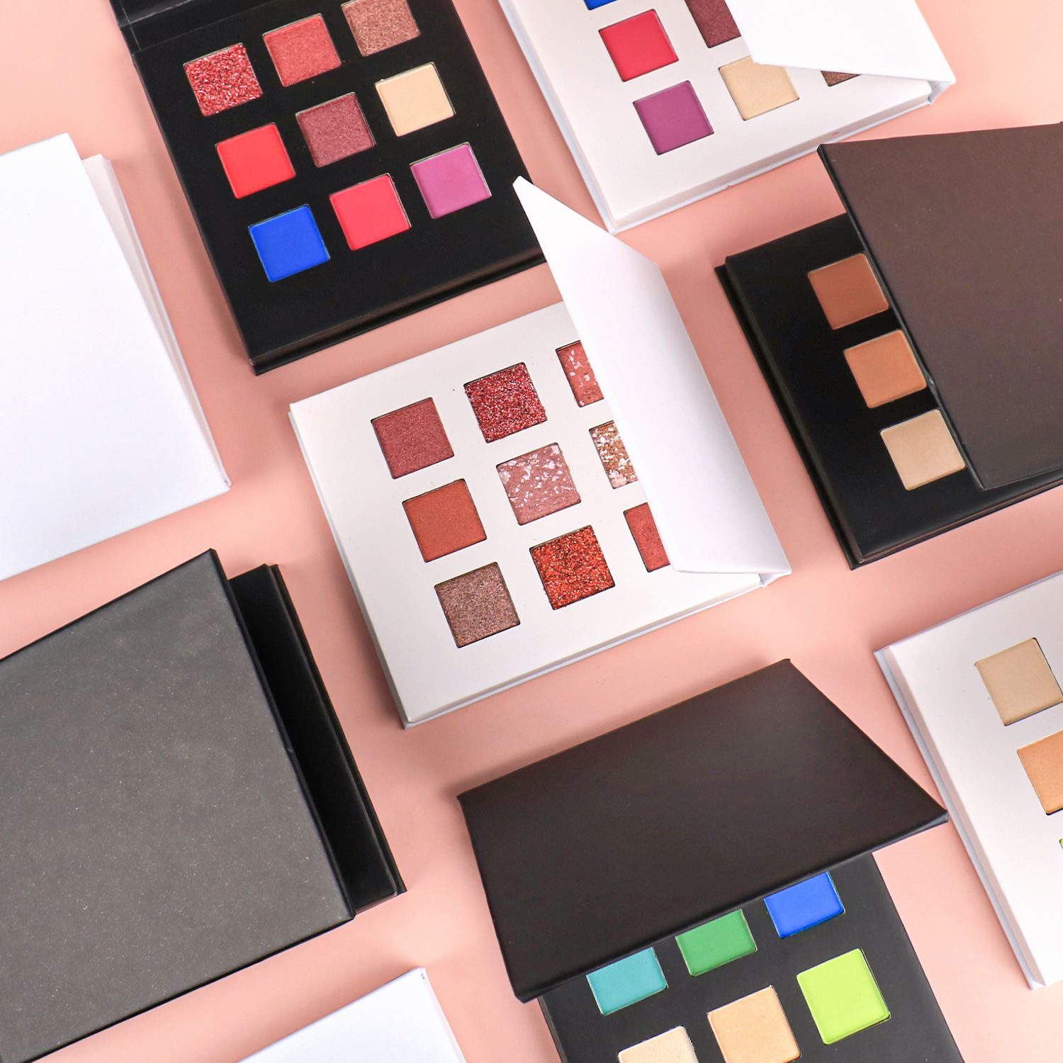 Private Label 9 Color Eyeshadow Palette, High Pigment Shimmer Matte