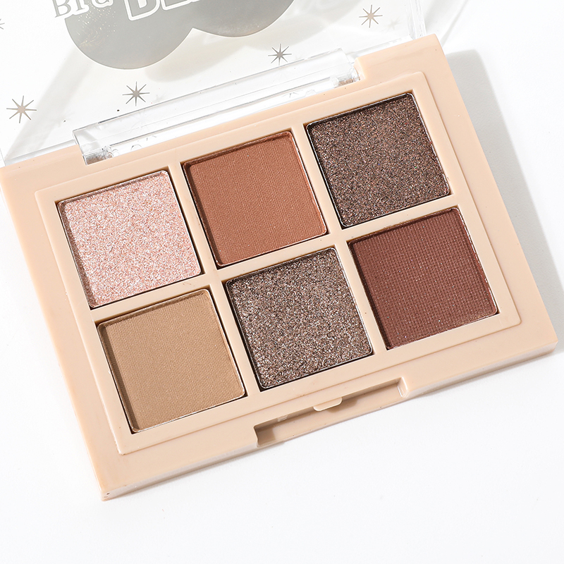 Wholesale Mini Eyeshadow Palette Single Color Metallic Finish Cruelty Free Clear Case High Quality Pink White Glitter Light Fair