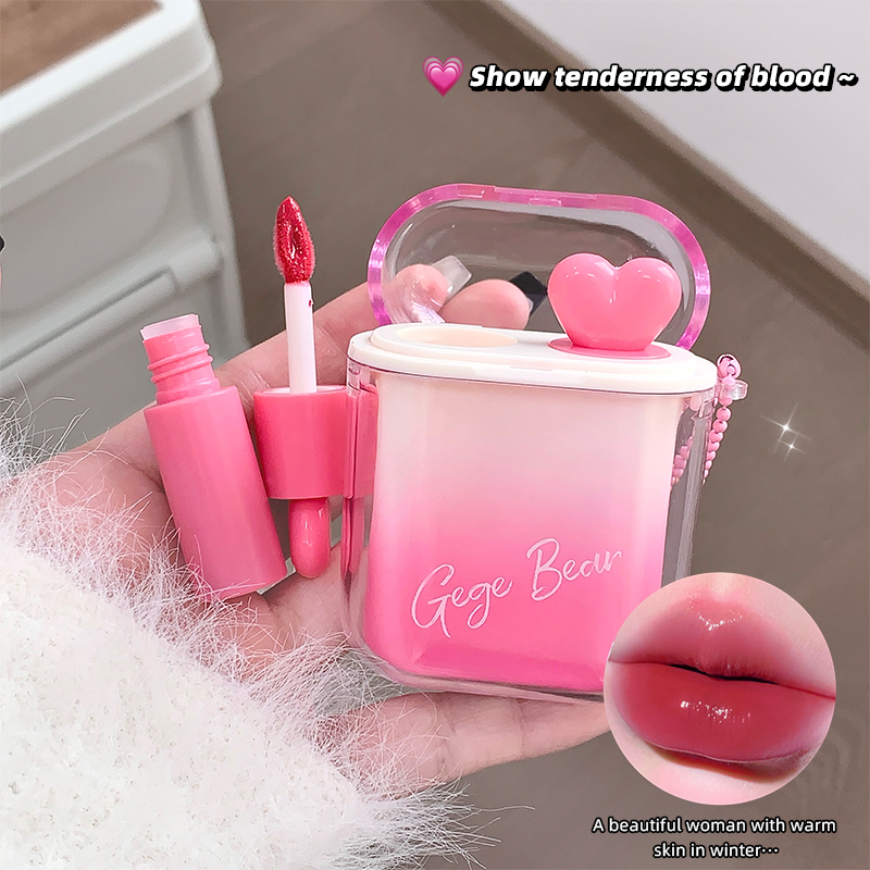 Gege Bear Wholesale Lip Gloss Bisexual Glossy Water Light Effect Matte Long-Lasting Mineral Portable Travel Makeup Lip Gloss