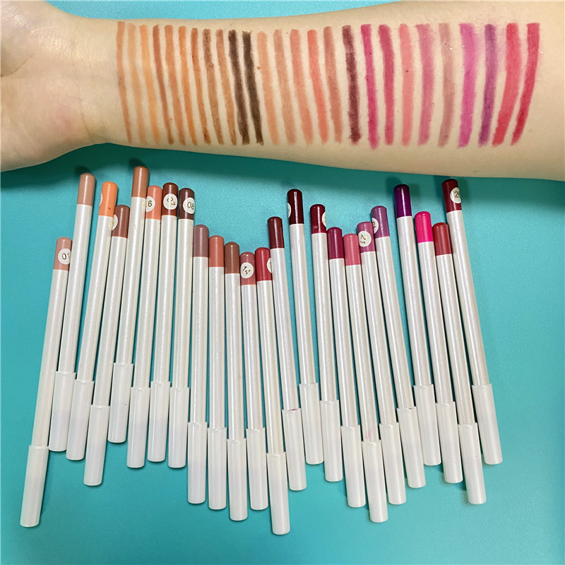 High Pigment Smooth Matte 24 Hour Long Lasting Waterproof Private Label Matte Pencil Vegan Lip Liner