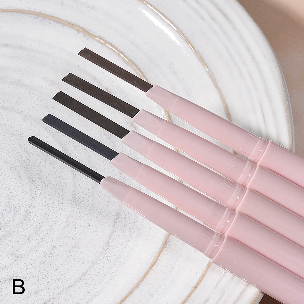 Vegan Double Headed Automatic Eyebrow Pencil Powder Private Label or Paper Box Accepted New Design Colorful Tube Customized
