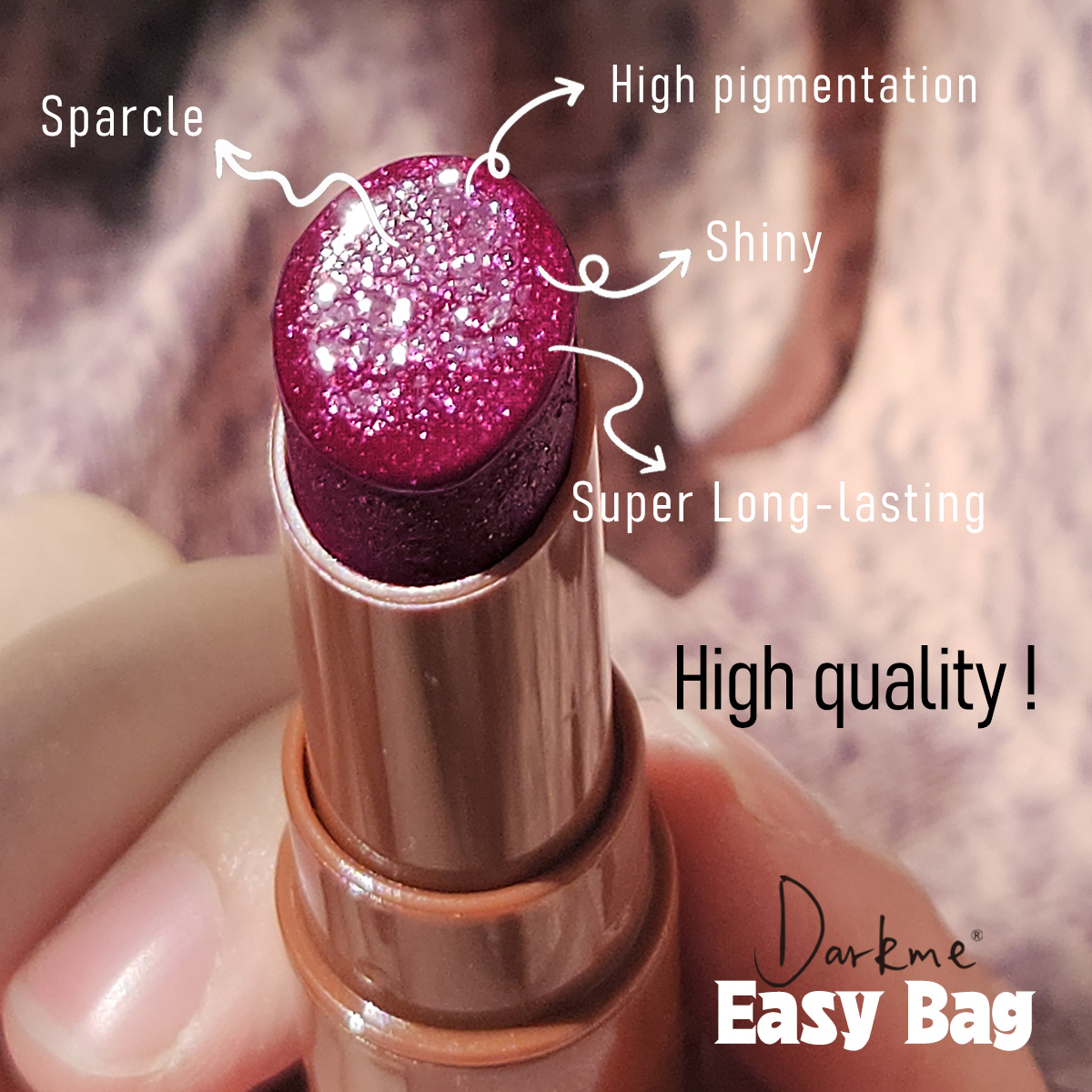 Darkme 2PCS Lip Combo Liner Shiny Lipstick Set Solid Lipgloss Easy Bag Herbal Lipstick Manufacturers in China