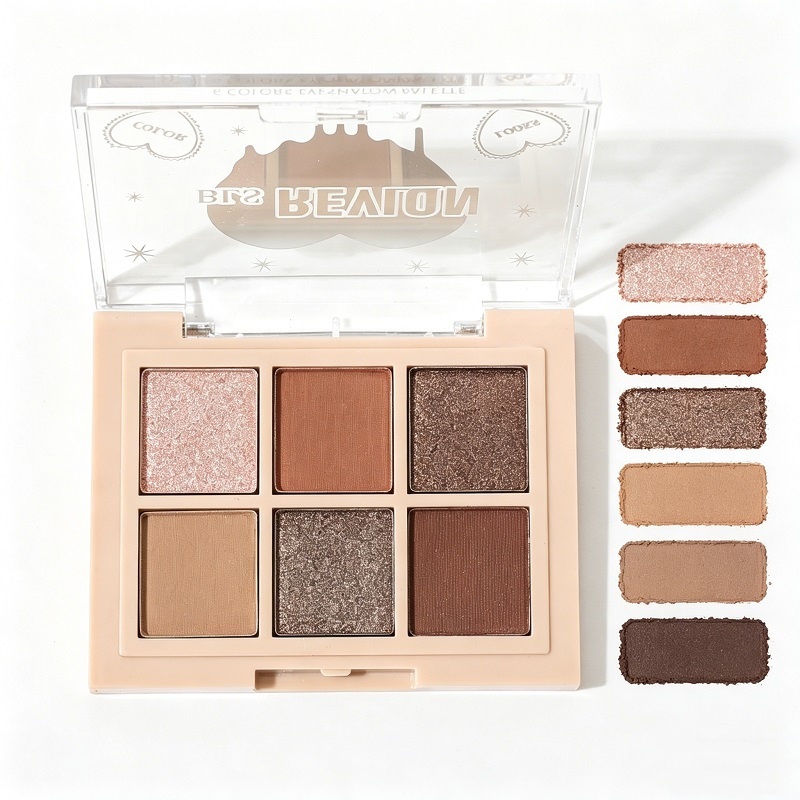 Wholesale Mini Eyeshadow Palette Single Color Metallic Finish Cruelty Free Clear Case High Quality Pink White Glitter Light Fair