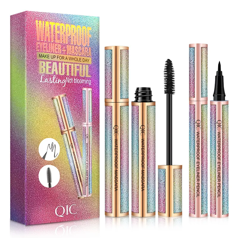 Hot Selling New Eyeliner Easy to Color Matte Waterproof Liquid Black Eyeliner and Mascara Set