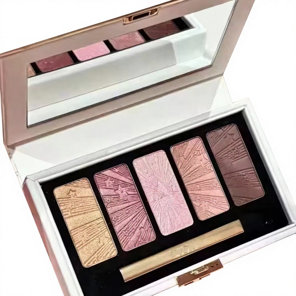 High-end Luxury Cosmetics Metallic Powder Shimmer Five-Color Waterproof Long-Lasting Eyeshadow Palette
