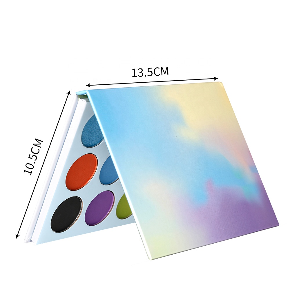 Holo Dry/Wet Eye Eyeshadow Palette High-Pigment Shimmer Glitter Matte Cruelty Free Waterproof 5g Private Label Light Skin
